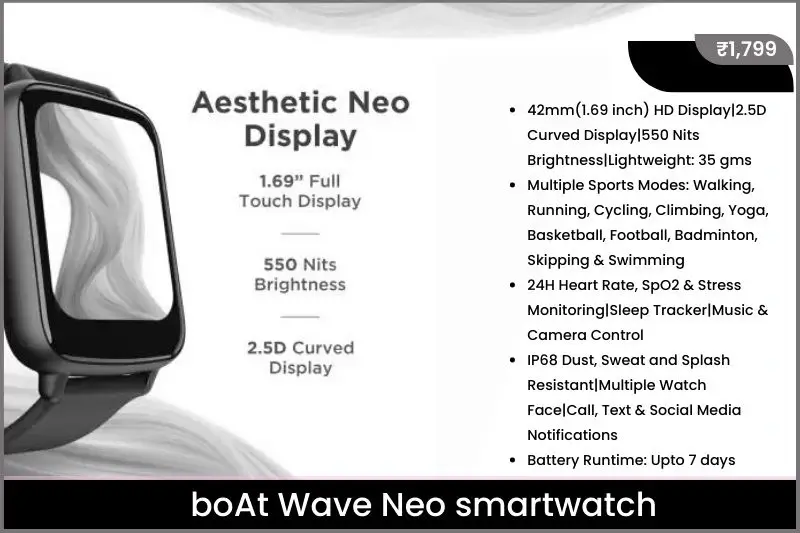 boAt Wave Neo smartwatch